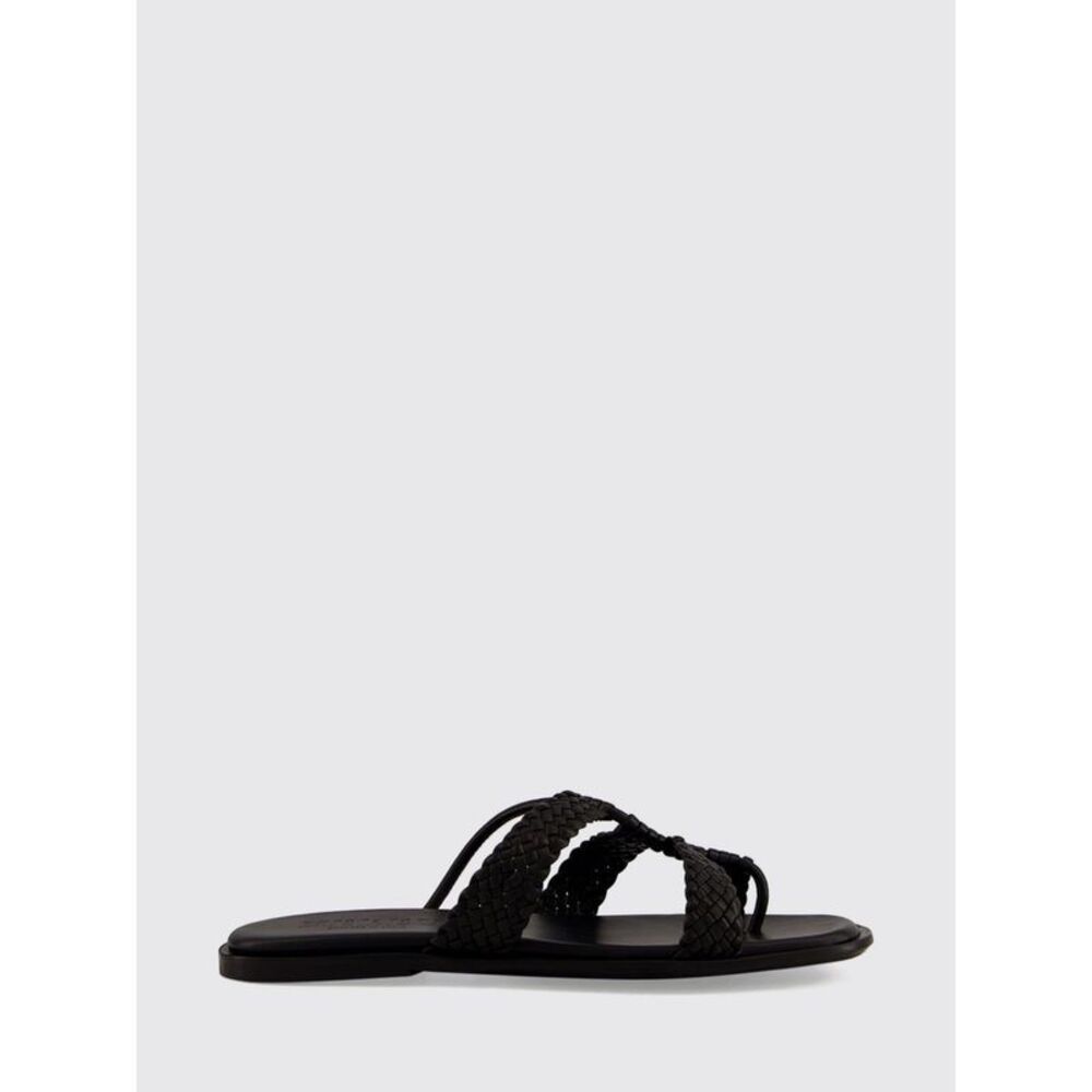 Hereu Women Hereu Lina Woven Lambskin Mules With Low Heel
